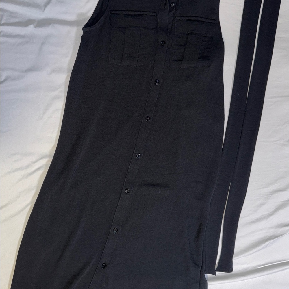 BCBGeneration Black Maxi Pencil Skirt Tie Front